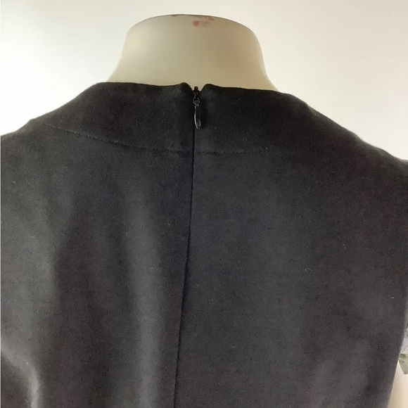 Buchanan Kang Sz 8 Lambskin Leather Trimmed Top Black Viscose Sleeveless - Picture 6 of 8